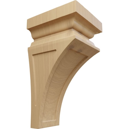 Ekena Millwork 7"W x 7 3/4"D x 14"H Jumbo Nevio Wood Corbel, Cherry CORW07X07X14NECH